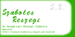 szabolcs reszegi business card